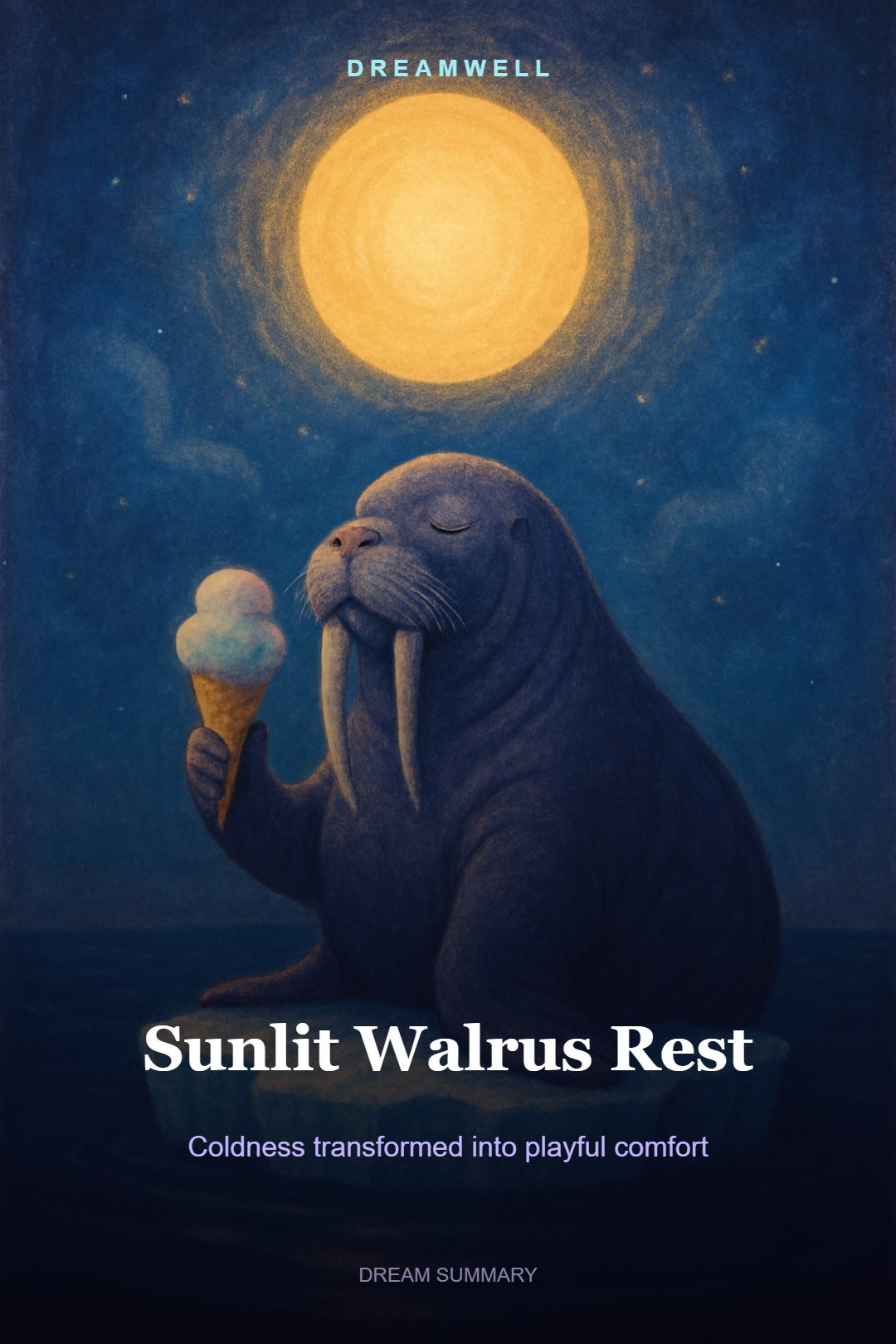 Dream Card titled Sunlit Walrus Rest