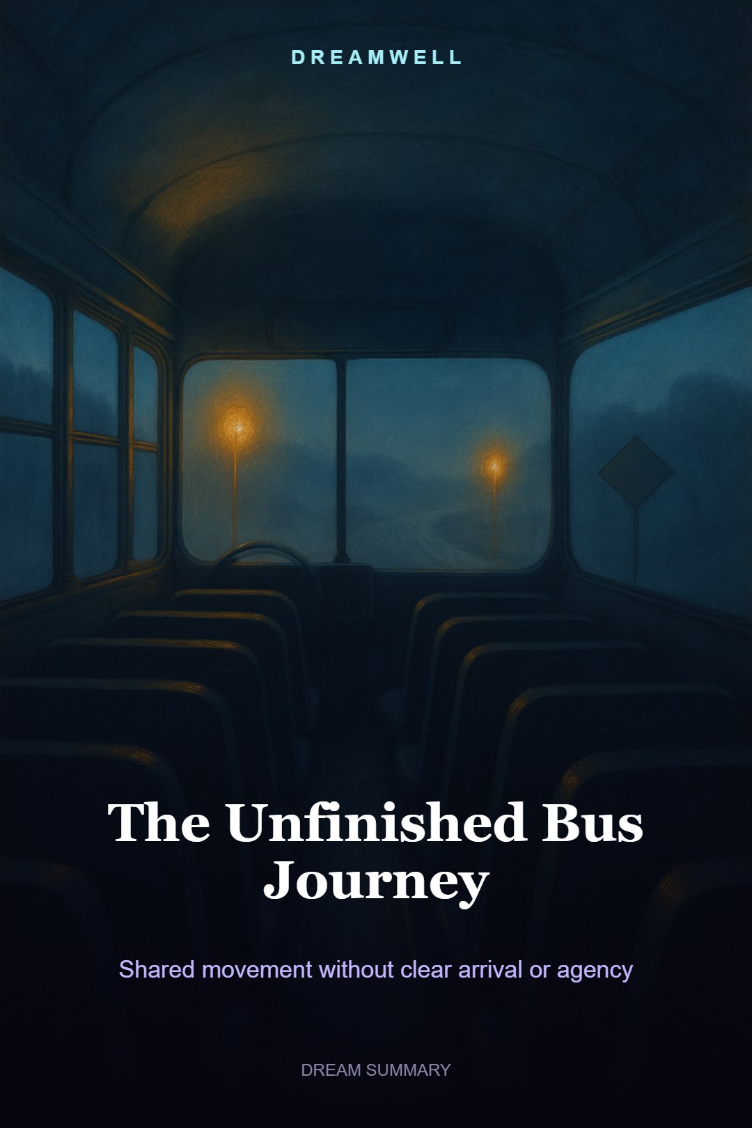 Dream Card titled The Unfinished Bus Journey